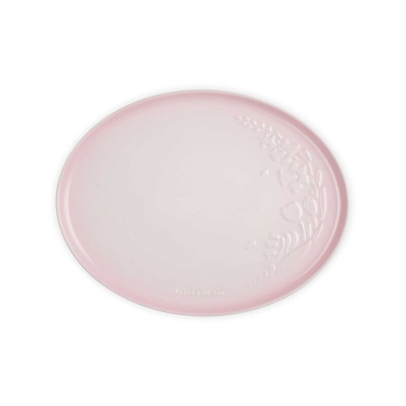 Le Creuset Jardin Oval Serving Plate 36cm - Shell Pink image number 1